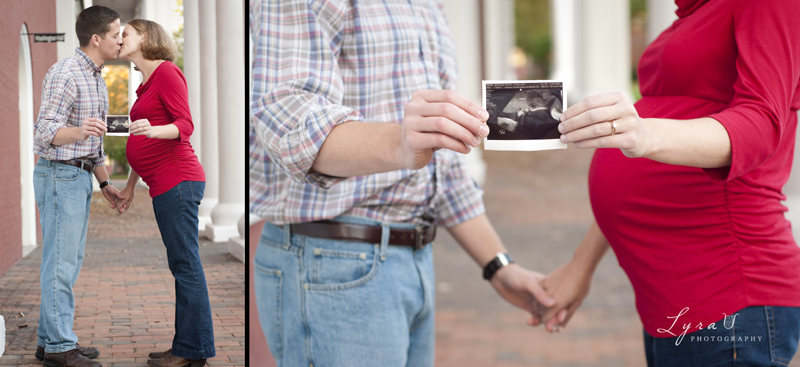 Maternity with colonnade and ultrasound photo